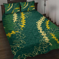 Hawaii Puakenikeni - Maile Lei Quilt Bed Set Sage Green LT7 Sage Green - Polynesian Pride