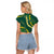 Hawaii Puakenikeni - Maile Lei Raglan Cropped T Shirt Sage Green