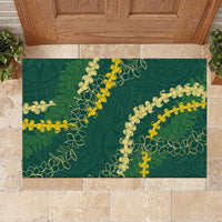 Hawaii Puakenikeni - Maile Lei Rubber Doormat Sage Green LT7 Sage Green - Polynesian Pride