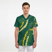 Hawaii Puakenikeni - Maile Lei Scrub Top Sage Green LT7 - Polynesian Pride