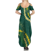 Hawaii Puakenikeni - Maile Lei Summer Maxi Dress Sage Green LT7 - Polynesian Pride