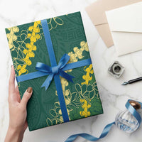 Hawaii Puakenikeni - Maile Lei Wrapping Paper Sage Green LT7 - Polynesian Pride