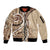 Samoa Siapo Classic Motif Sleeve Zip Bomber Jacket Manuia le tuto’atasi o Samoa Independence