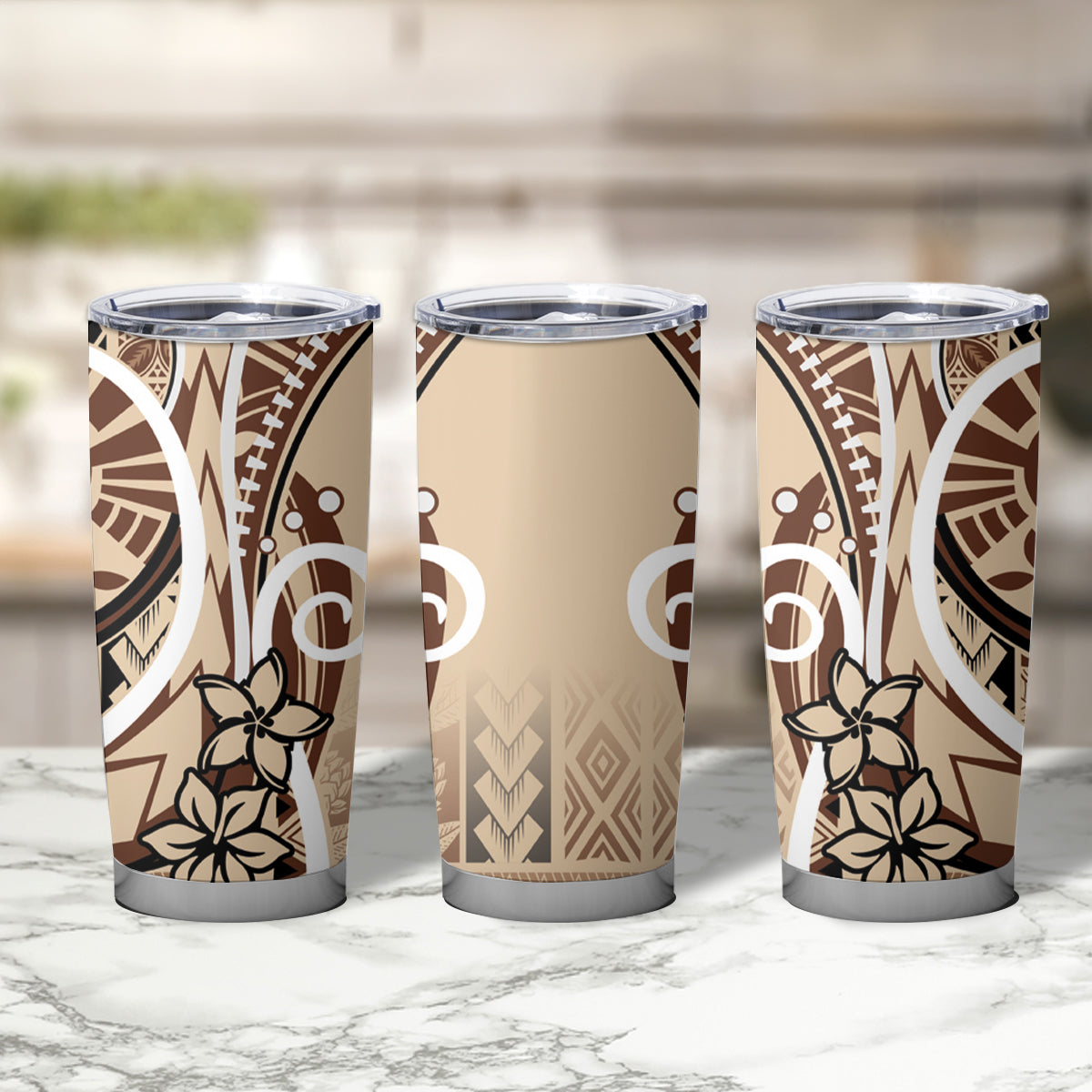 Samoa Siapo Classic Motif Tumbler Cup Manuia le tutoatasi o Samoa Independence LT7 - Polynesian Pride