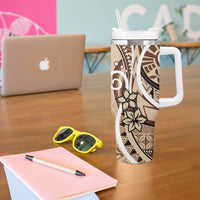 Samoa Siapo Classic Motif Tumbler With Handle Manuia le tutoatasi o Samoa Independence LT7 - Polynesian Pride