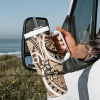 Samoa Siapo Classic Motif Tumbler With Handle Manuia le tutoatasi o Samoa Independence LT7 - Polynesian Pride
