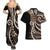 Samoa Siapo Classic Motif Couples Matching Summer Maxi Dress and Hawaiian Shirt Manuia le tuto’atasi o Samoa Independence Black Style