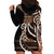 Samoa Siapo Classic Motif Hoodie Dress Manuia le tuto’atasi o Samoa Independence Black Style