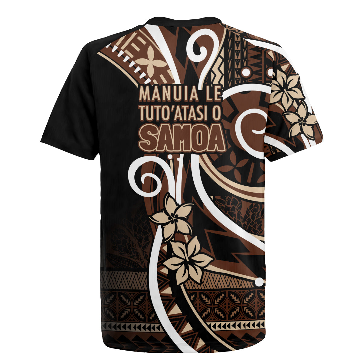 Samoa Siapo Classic Motif Rugby Jersey Manuia le tutoatasi o Samoa Independence Black Style LT7 - Polynesian Pride