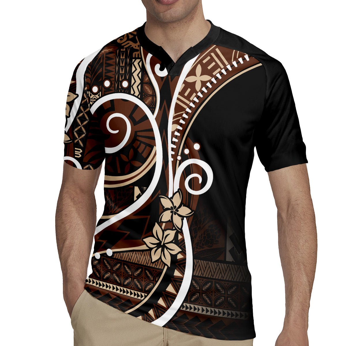 Samoa Siapo Classic Motif Rugby Jersey Manuia le tutoatasi o Samoa Independence Black Style LT7 - Polynesian Pride