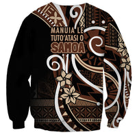 Samoa Siapo Classic Motif Sweatshirt Manuia le tutoatasi o Samoa Independence Black Style LT7 - Polynesian Pride