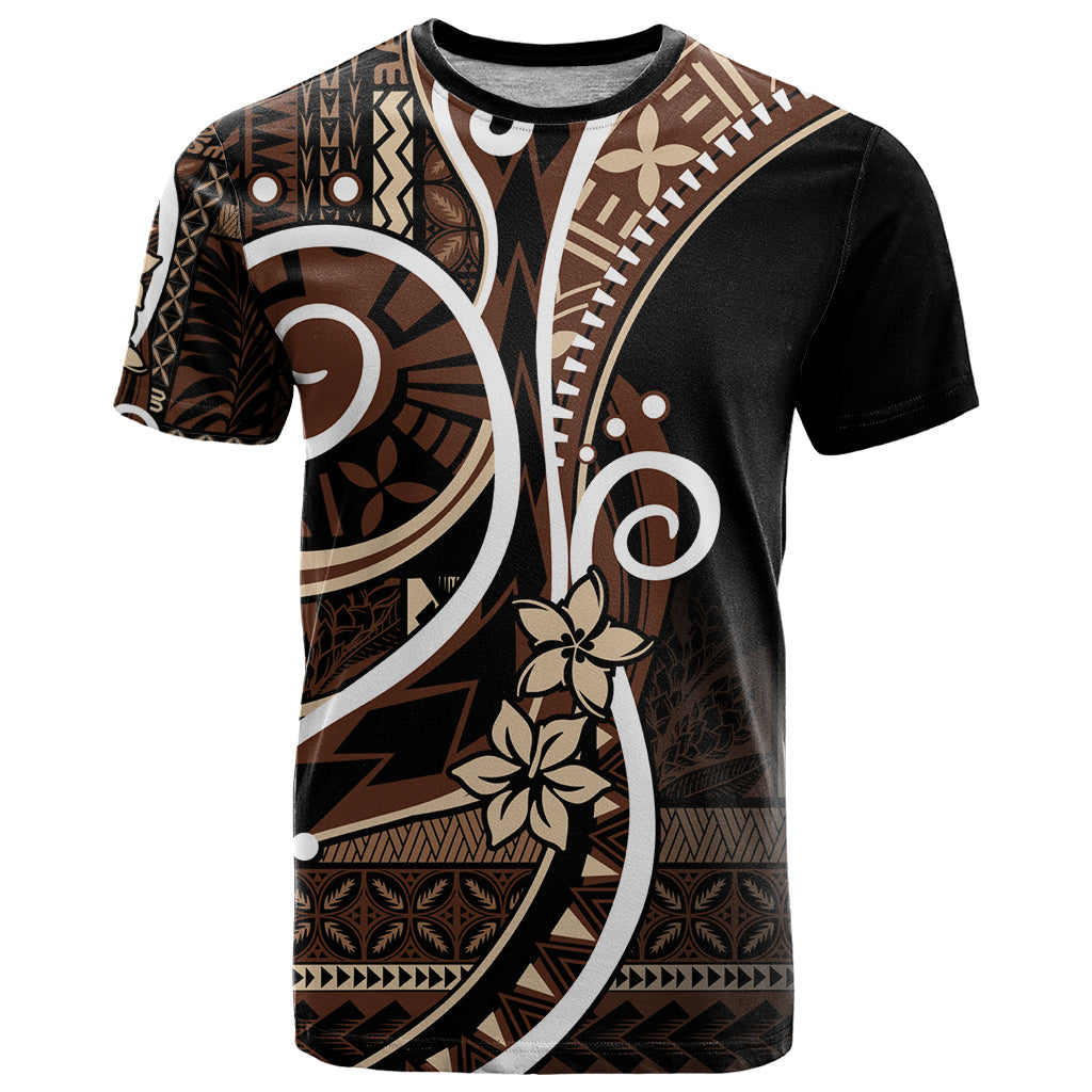Samoa Siapo Classic Motif T Shirt Manuia le tutoatasi o Samoa Independence Black Style LT7 Black - Polynesian Pride