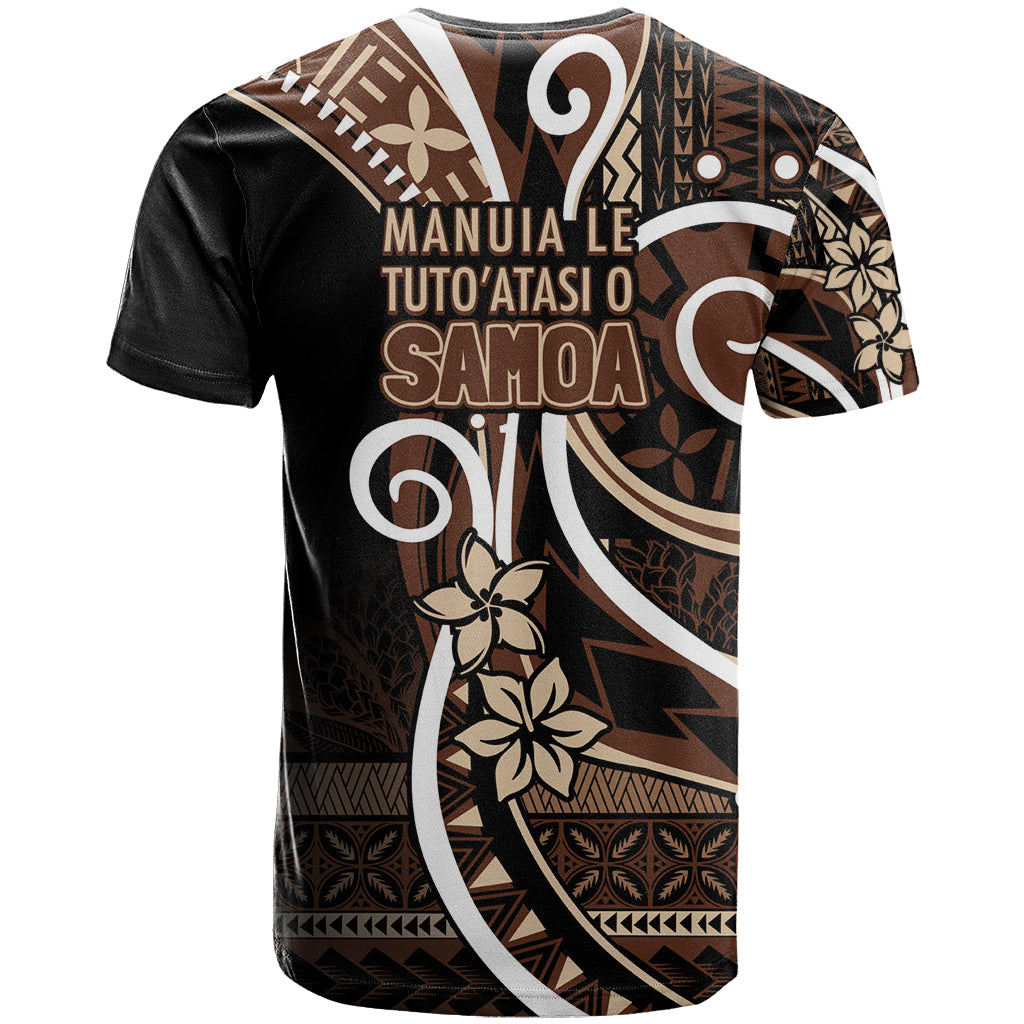 Samoa Siapo Classic Motif T Shirt Manuia le tutoatasi o Samoa Independence Black Style LT7 - Polynesian Pride