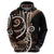 Samoa Siapo Classic Motif Zip Hoodie Manuia le tuto’atasi o Samoa Independence Black Style