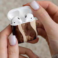 Polynesian Tribal Pattern Patchwork Picturesque AirPods Case Mocha LT7 - Polynesian Pride