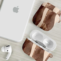 Polynesian Tribal Pattern Patchwork Picturesque AirPods Case Mocha LT7 - Polynesian Pride
