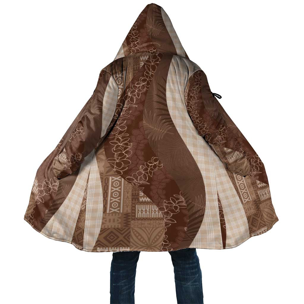 Polynesian Tribal Pattern Patchwork Picturesque Cloak Mocha LT7 Unisex Mocha - Polynesian Pride