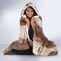 Polynesian Tribal Pattern Patchwork Picturesque Hooded Blanket Mocha LT7 - Polynesian Pride