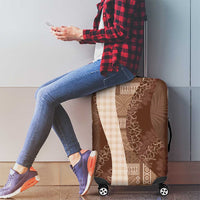 Polynesian Tribal Pattern Patchwork Picturesque Luggage Cover Mocha LT7 - Polynesian Pride
