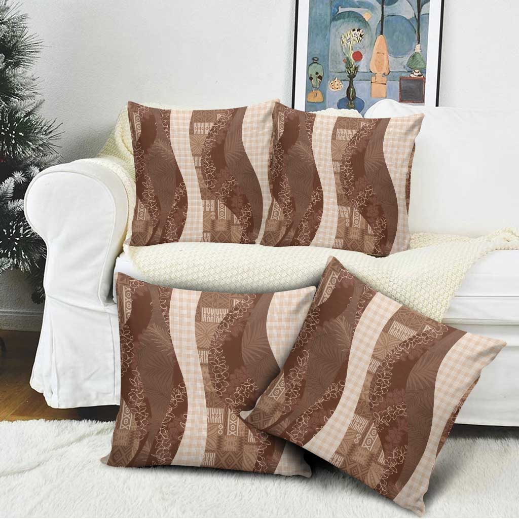 Polynesian Tribal Pattern Patchwork Picturesque Pillow Cover Mocha LT7 - Polynesian Pride