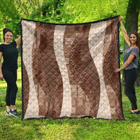 Polynesian Tribal Pattern Patchwork Picturesque Quilt Mocha LT7 - Polynesian Pride
