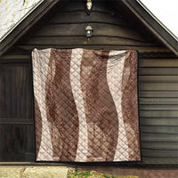 Polynesian Tribal Pattern Patchwork Picturesque Quilt Mocha LT7 - Polynesian Pride