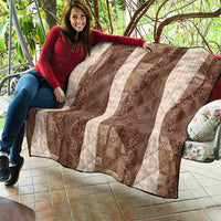 Polynesian Tribal Pattern Patchwork Picturesque Quilt Mocha LT7 - Polynesian Pride