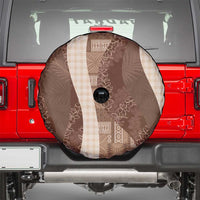 Polynesian Tribal Pattern Patchwork Picturesque Spare Tire Cover Mocha LT7 - Polynesian Pride