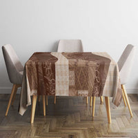 Polynesian Tribal Pattern Patchwork Picturesque Tablecloth Mocha LT7 - Polynesian Pride