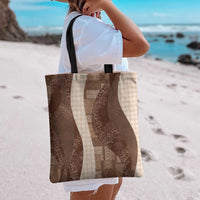 Polynesian Tribal Pattern Patchwork Picturesque Tote Bag Mocha LT7 - Polynesian Pride