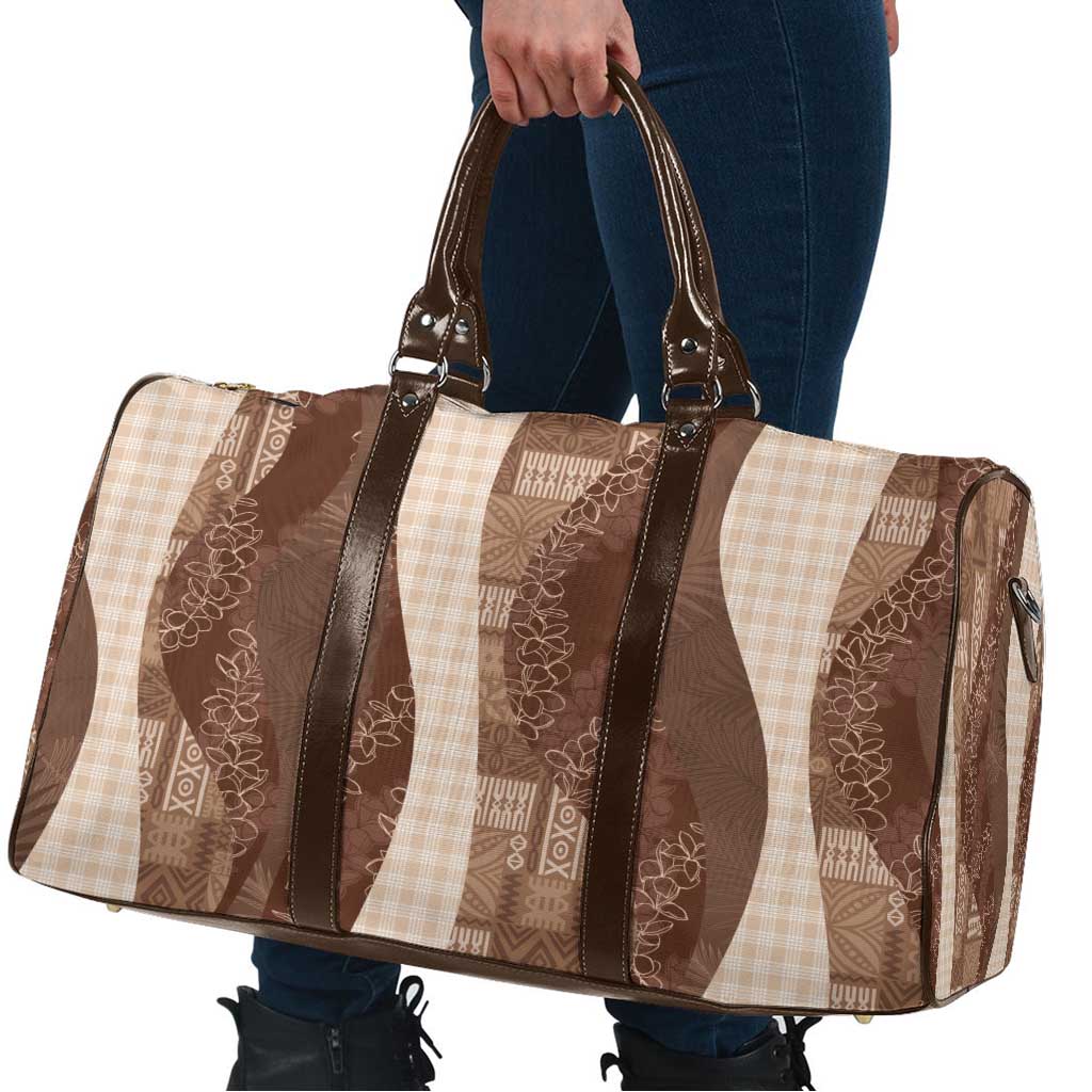Polynesian Tribal Pattern Patchwork Picturesque Travel Bag Mocha LT7 - Polynesian Pride
