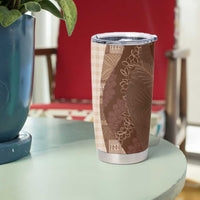Polynesian Tribal Pattern Patchwork Picturesque Tumbler Cup Mocha LT7 - Polynesian Pride