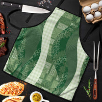 Polynesian Tribal Pattern Patchwork Picturesque Apron Sage Green LT7 Sage Green - Polynesian Pride