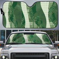 Polynesian Tribal Pattern Patchwork Picturesque Auto Sun Shade Sage Green LT7 Sage Green - Polynesian Pride