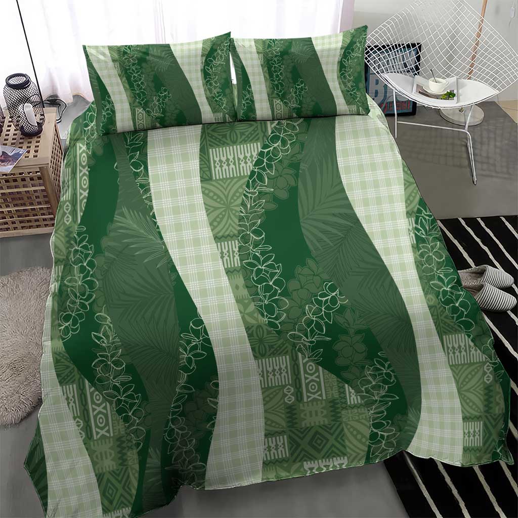 Polynesian Tribal Pattern Patchwork Picturesque Bedding Set Sage Green LT7 - Polynesian Pride