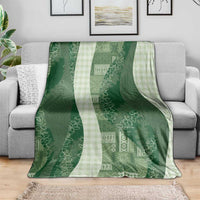 Polynesian Tribal Pattern Patchwork Picturesque Blanket Sage Green LT7 - Polynesian Pride
