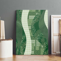 Polynesian Tribal Pattern Patchwork Picturesque Canvas Wall Art Sage Green LT7 - Polynesian Pride