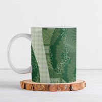 Polynesian Tribal Pattern Patchwork Picturesque Ceramic Mug Sage Green LT7 Sage Green - Polynesian Pride