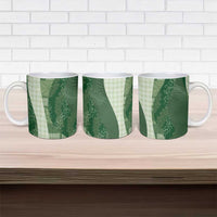 Polynesian Tribal Pattern Patchwork Picturesque Ceramic Mug Sage Green LT7 - Polynesian Pride