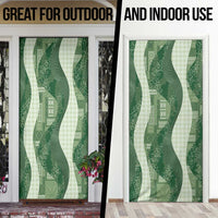 Polynesian Tribal Pattern Patchwork Picturesque Door Cover Sage Green LT7 - Polynesian Pride