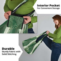 Polynesian Tribal Pattern Patchwork Picturesque Grocery Bag Sage Green LT7 - Polynesian Pride