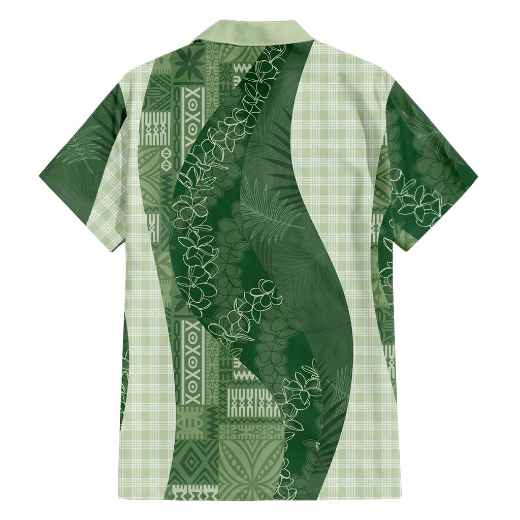 Polynesian Tribal Pattern Patchwork Picturesque Hawaiian Shirt Sage Green LT7 - Polynesian Pride