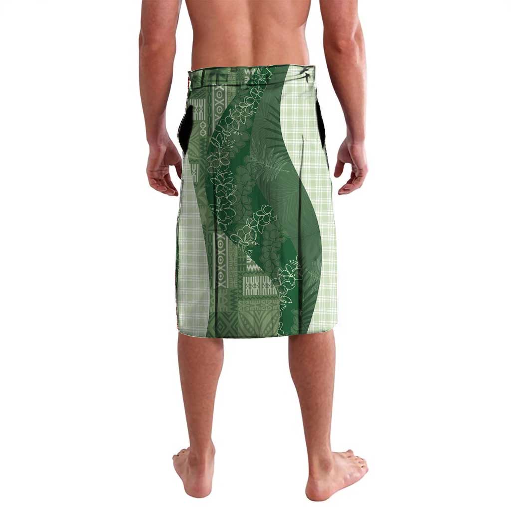 Polynesian Tribal Pattern Patchwork Picturesque Lavalava Sage Green LT7 - Polynesian Pride