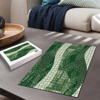 Polynesian Tribal Pattern Patchwork Picturesque Puzzle Sage Green LT7 - Polynesian Pride