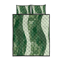 Polynesian Tribal Pattern Patchwork Picturesque Quilt Bed Set Sage Green LT7 - Polynesian Pride