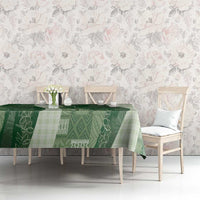 Polynesian Tribal Pattern Patchwork Picturesque Tablecloth Sage Green LT7 - Polynesian Pride