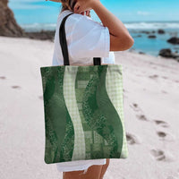 Polynesian Tribal Pattern Patchwork Picturesque Tote Bag Sage Green LT7 - Polynesian Pride