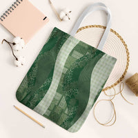 Polynesian Tribal Pattern Patchwork Picturesque Tote Bag Sage Green LT7 White Strap One Size Sage Green - Polynesian Pride