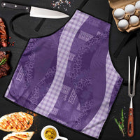 Polynesian Tribal Pattern Patchwork Picturesque Apron Deep Violet LT7 Violet - Polynesian Pride