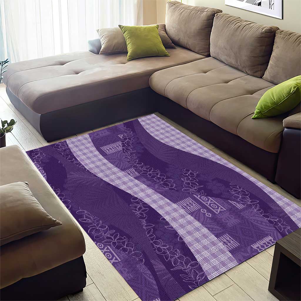 Polynesian Tribal Pattern Patchwork Picturesque Area Rug Deep Violet LT7 - Polynesian Pride